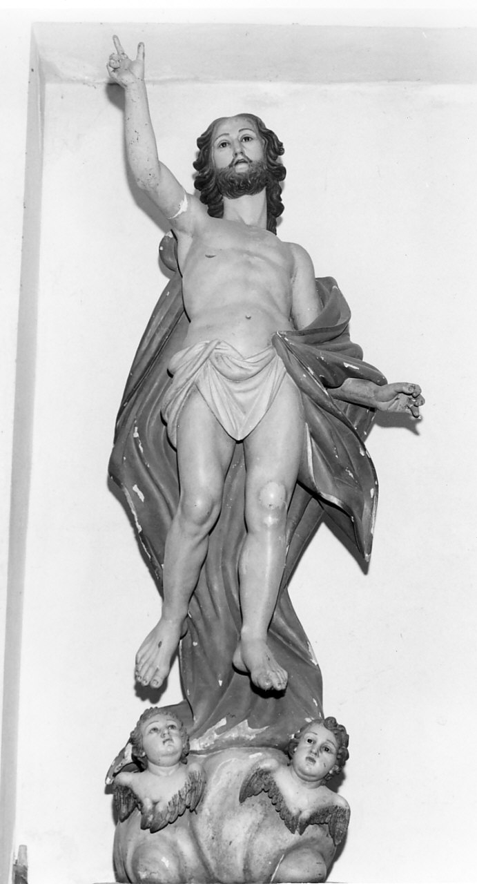 Cristo risorto benedicente (statua, opera isolata) di Regio Raffaele (sec. XIX)