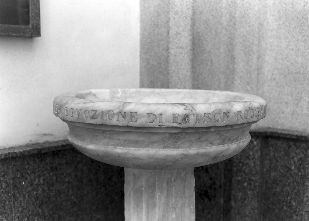 acquasantiera - a fusto, opera isolata - bottega calabrese (sec. XIX)