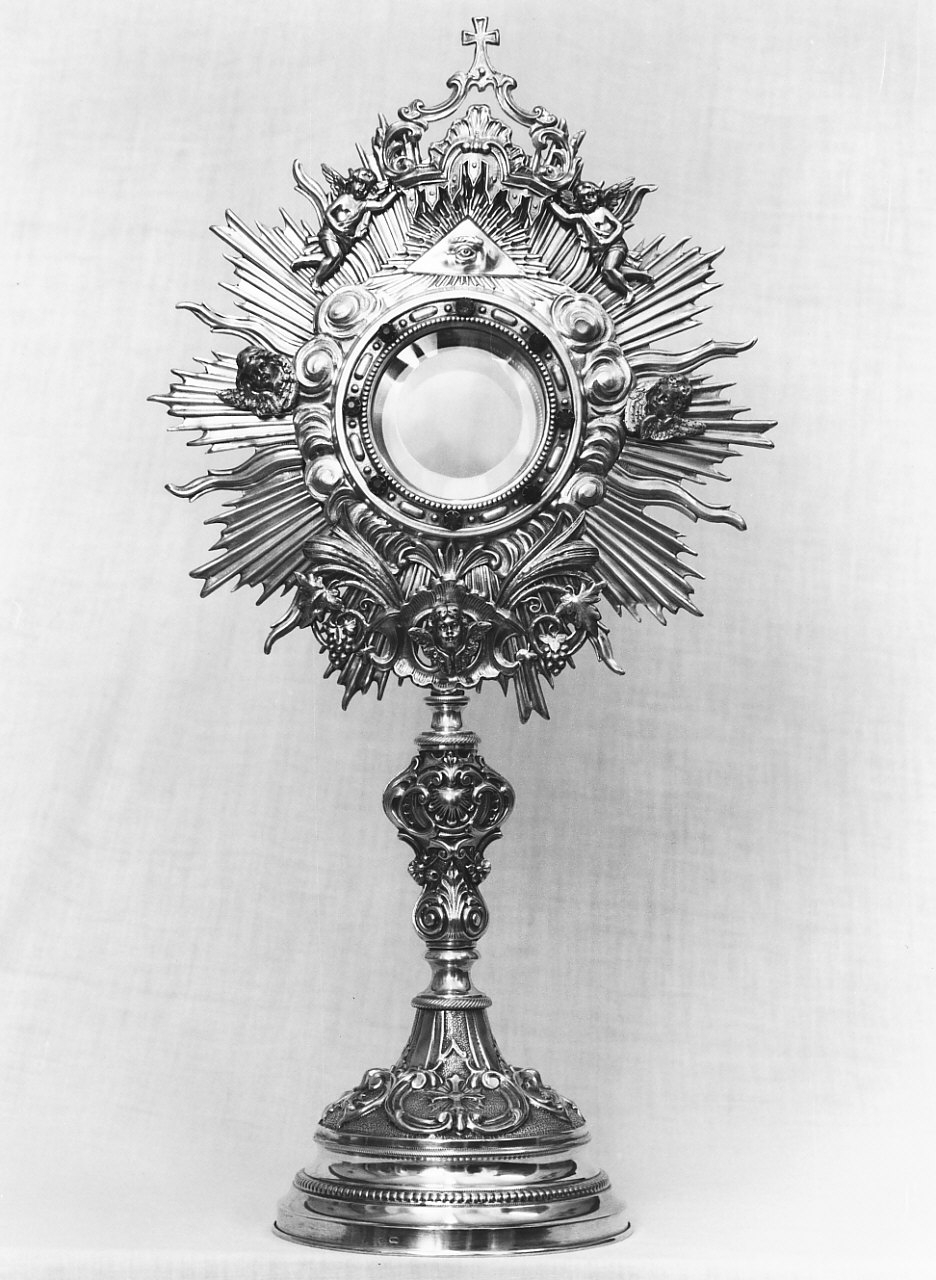 ostensorio - a raggiera, opera isolata - bottega Italia meridionale (sec. XX)