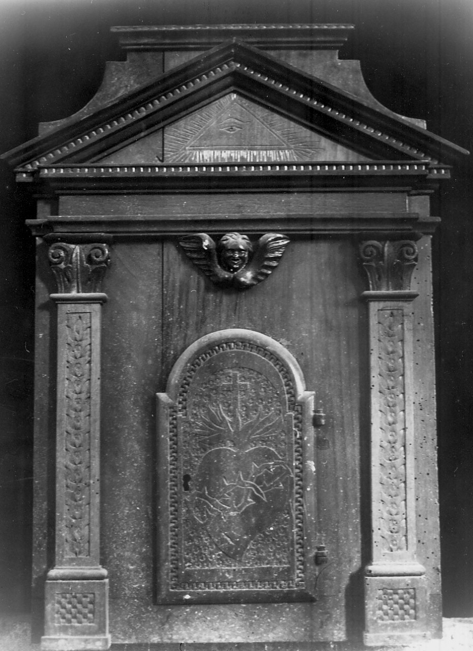 tabernacolo - a frontale architettonico - bottega calabrese (sec. XIX)