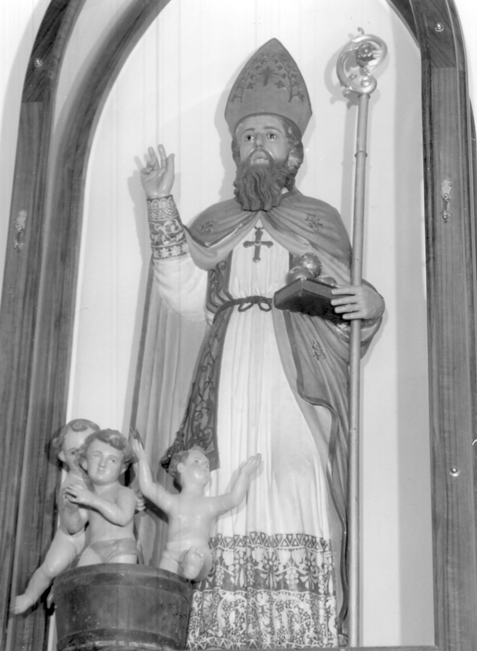 San Nicola di Bari resuscita i tre fanciulli (gruppo scultoreo) - bottega Italia meridionale (sec. XIX)