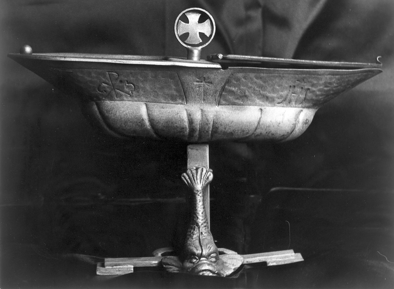 navicella portaincenso, opera isolata - bottega calabrese (sec. XIX)