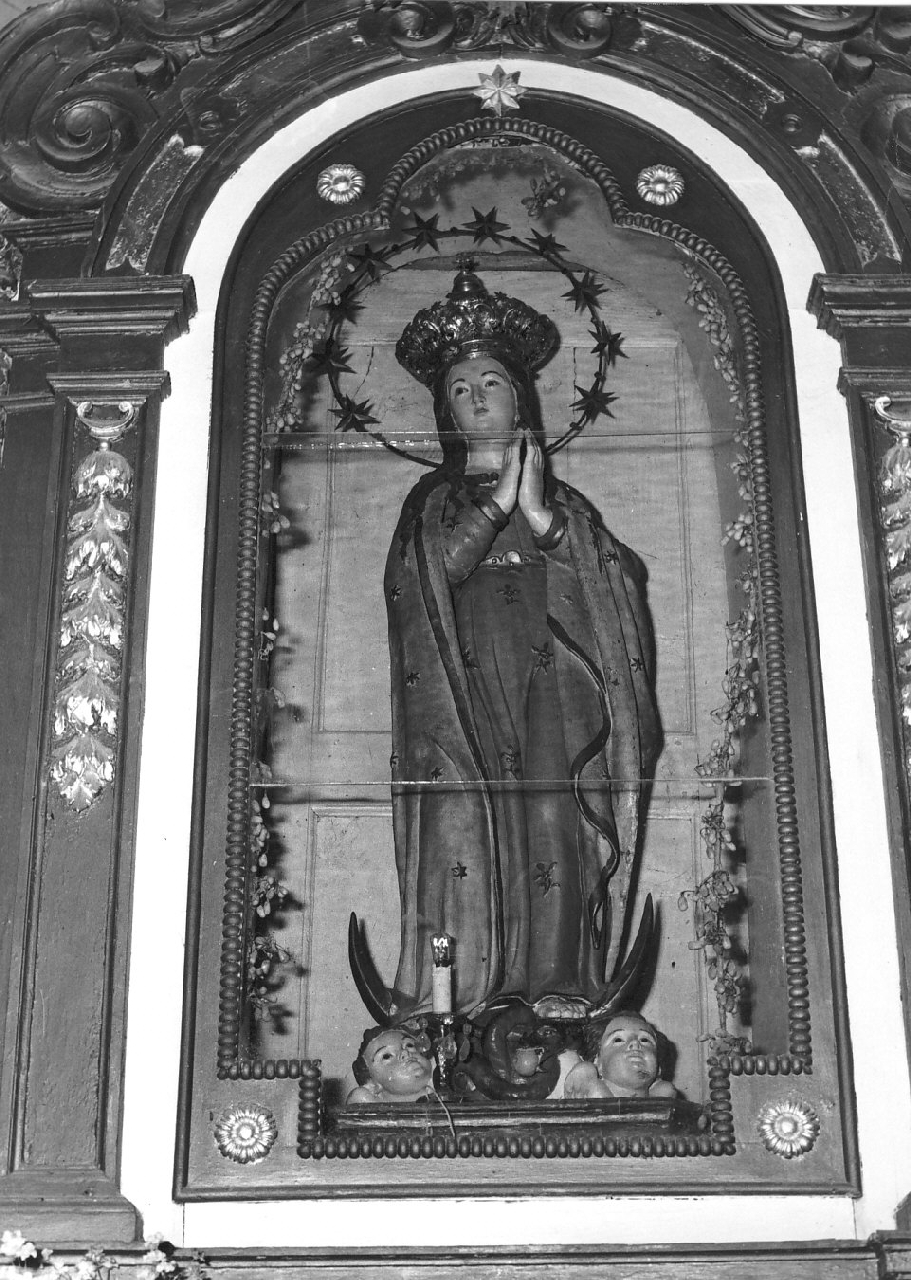 Madonna Immacolata (scultura, opera isolata) - bottega Italia meridionale (fine/inizio secc. XVIII/ XIX)