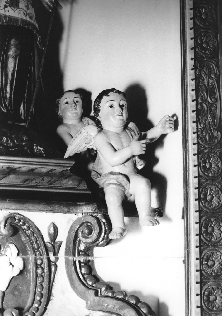 Sant'Antonio da Padova con il bambino (gruppo scultoreo, opera isolata) - bottega calabrese (sec. XVIII)