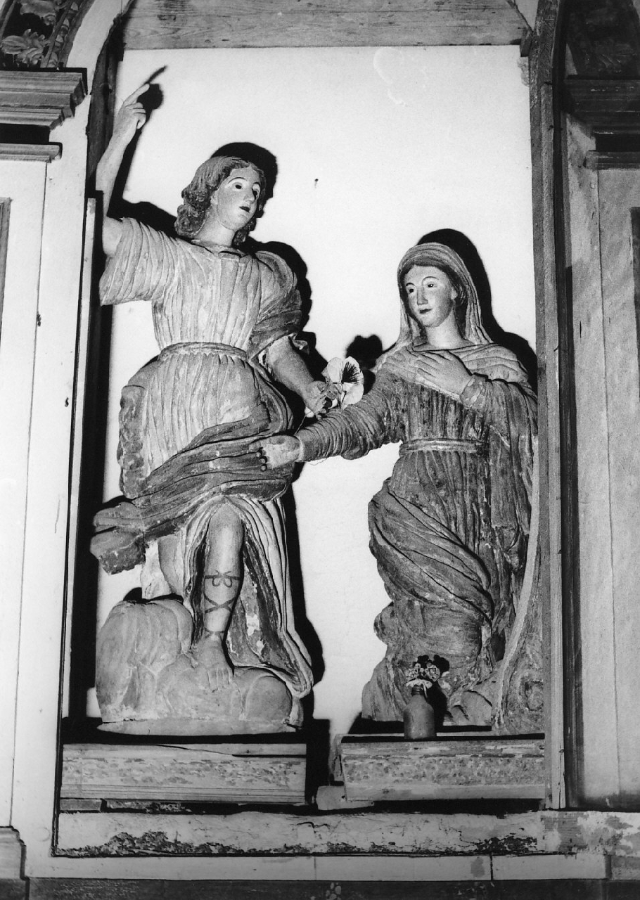 Annunciazione (gruppo scultoreo processionale, opera isolata) - bottega calabrese (sec. XVIII)