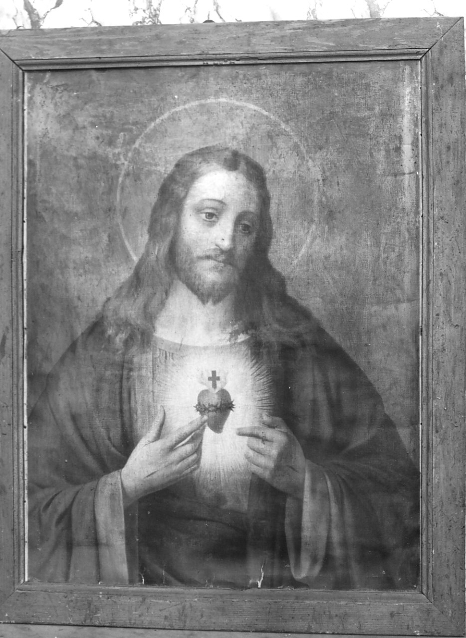 Sacro Cuore di Gesù (dipinto, opera isolata) - ambito Italia meridionale (sec. XIX)