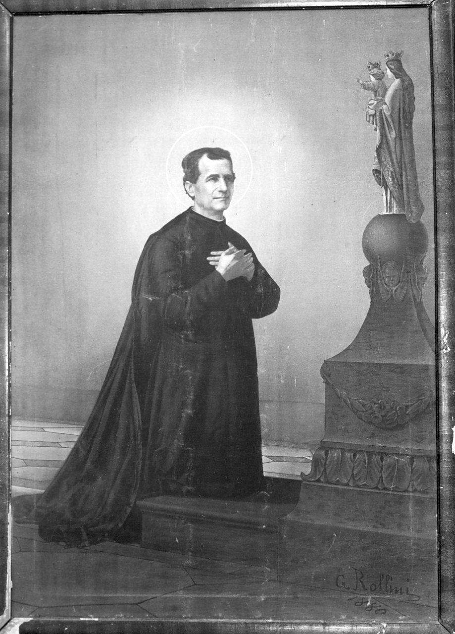 San Giovanni Bosco (dipinto, opera isolata) di Rollini G (sec. XIX)