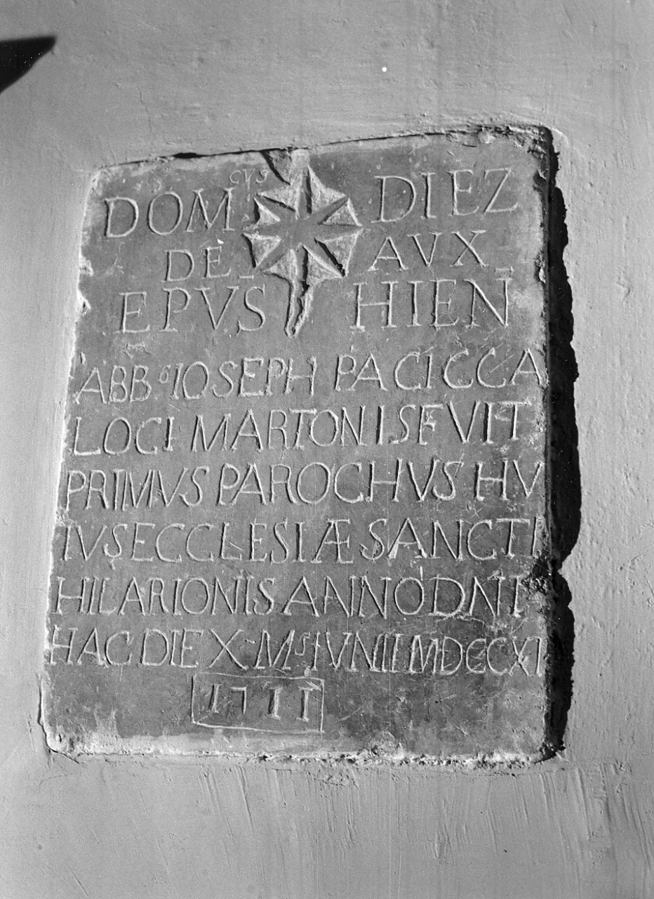 lapide commemorativa - bottega calabrese (sec. XVIII)