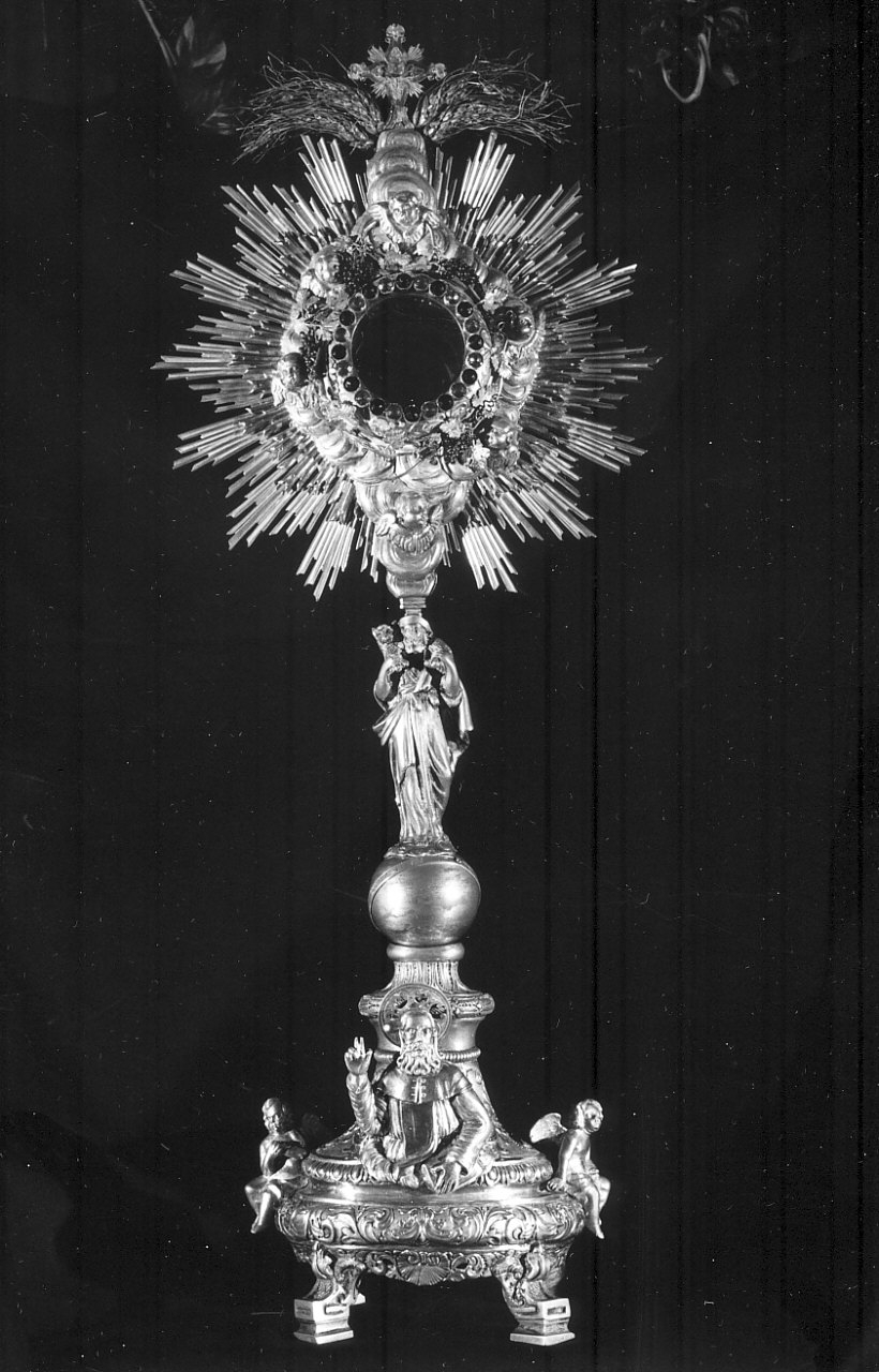 ostensorio - a raggiera - bottega napoletana (sec. XIX)