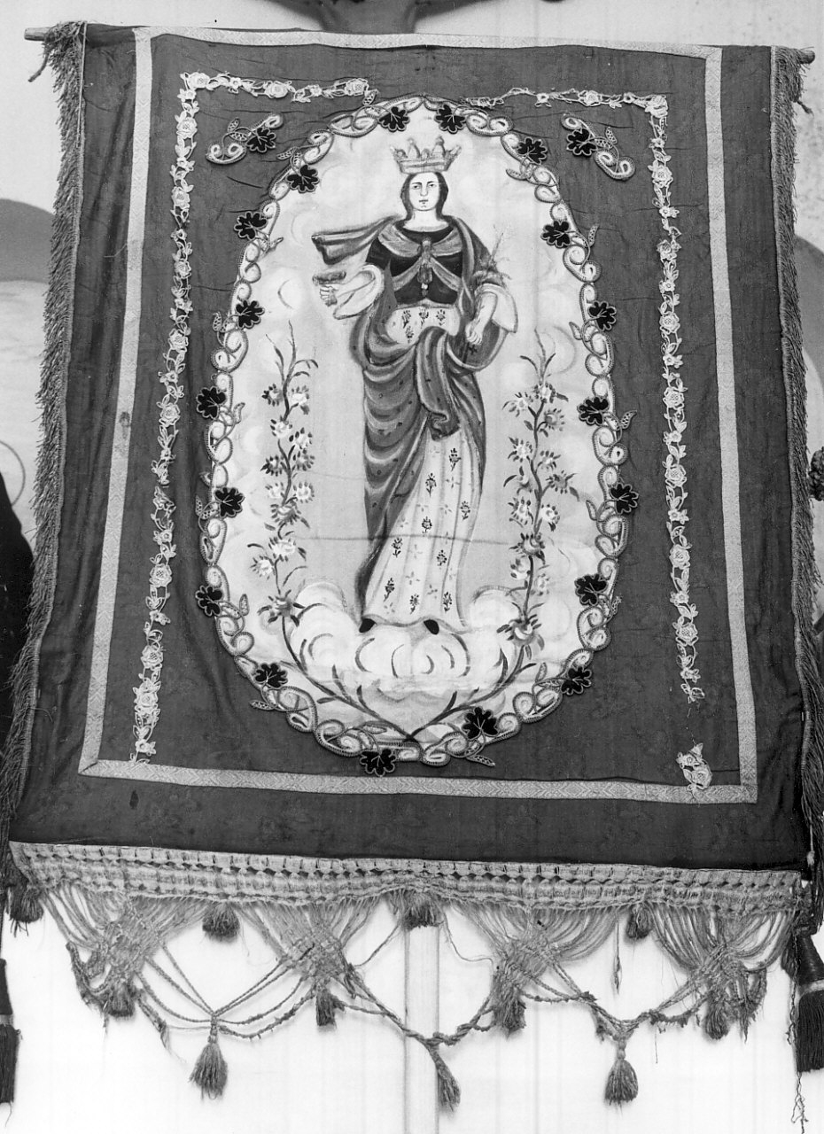 Sant'Agata (stendardo processionale, opera isolata) - manifattura calabrese (sec. XIX)