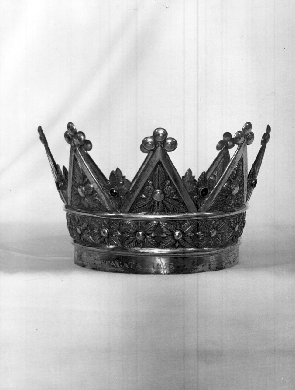 corona da statua, opera isolata - bottega Italia meridionale (sec. XIX)