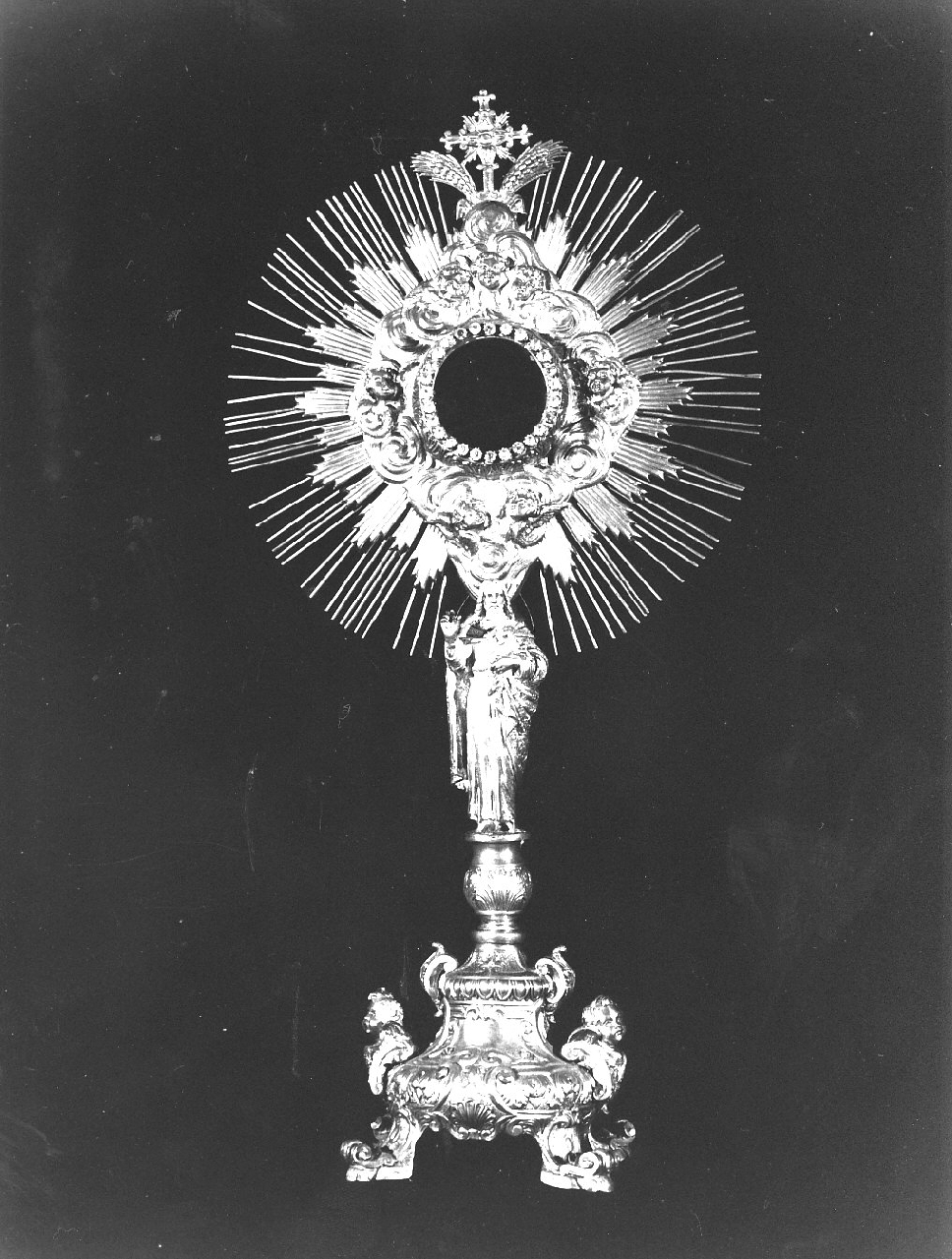 ostensorio - a raggiera, opera isolata - bottega Italia meridionale (sec. XX)