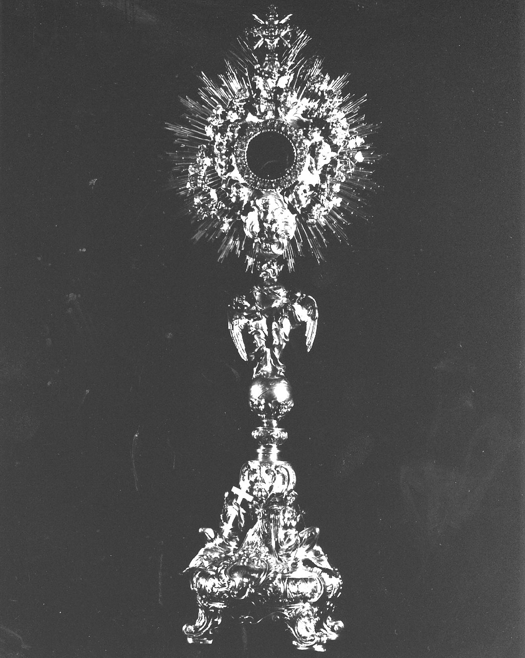 ostensorio - a raggiera, opera isolata - bottega Italia meridionale (sec. XX)