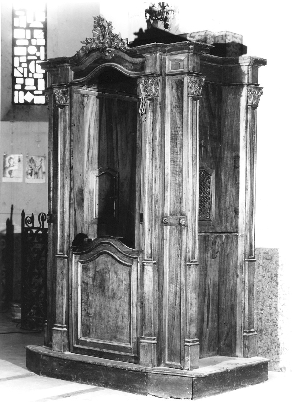 confessionale, serie - bottega calabrese (fine/inizio secc. XVIII/ XIX)