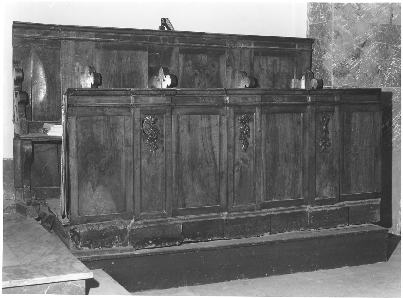 stalli del coro, insieme - bottega calabrese (sec. XIX)