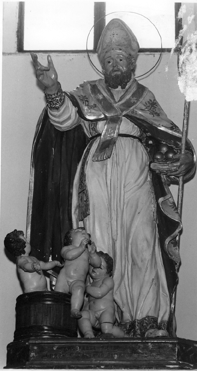 San Nicola di Bari (statua, opera isolata) - bottega Italia meridionale (sec. XVIII)