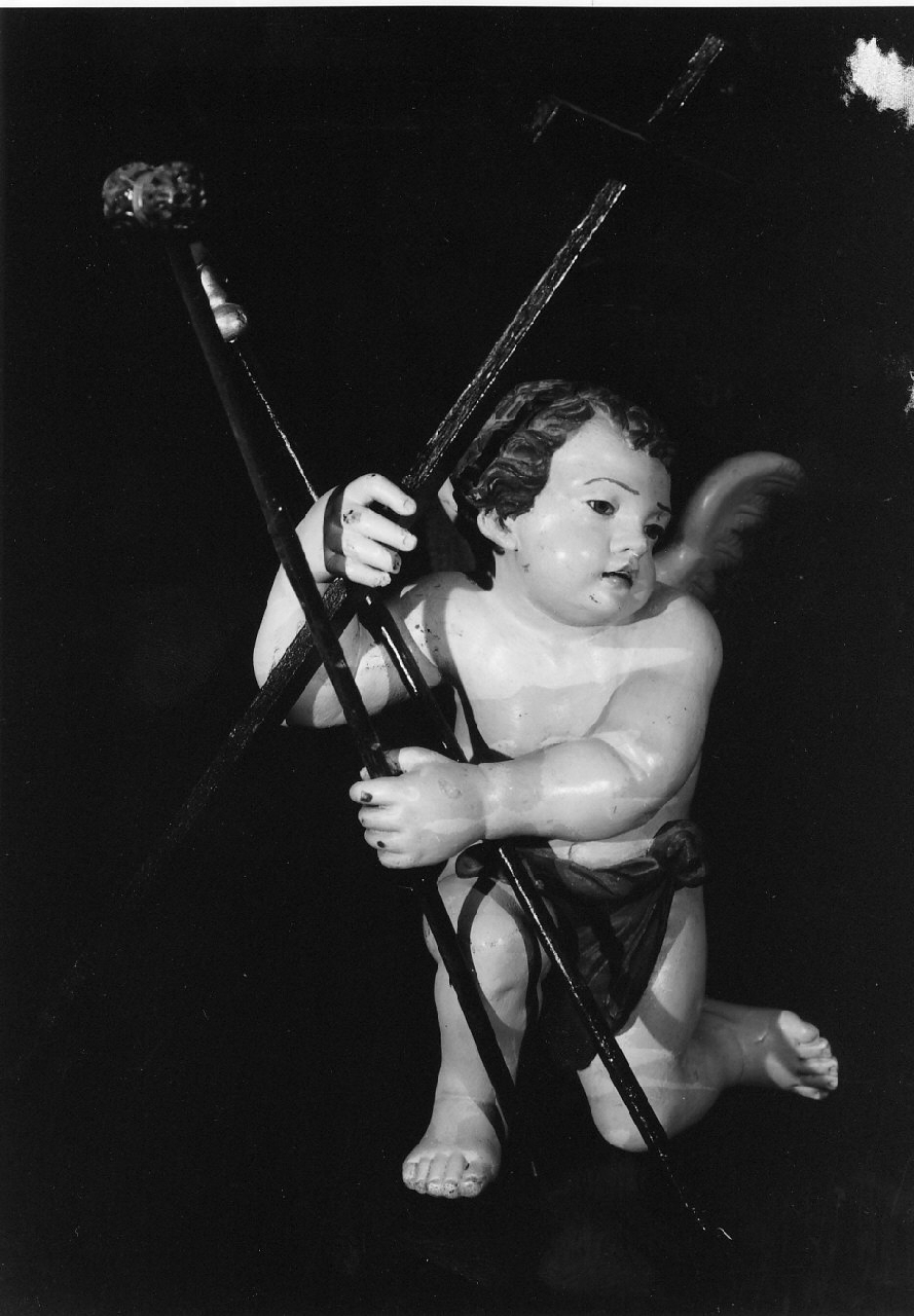 angioletto con simboli della Passione (statua, opera isolata) - bottega calabrese (sec. XIX)