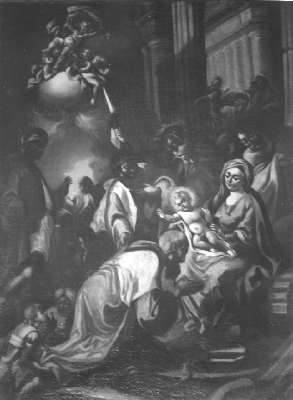adorazione dei Re Magi (dipinto, opera isolata) - ambito Italia meridionale (sec. XVIII)