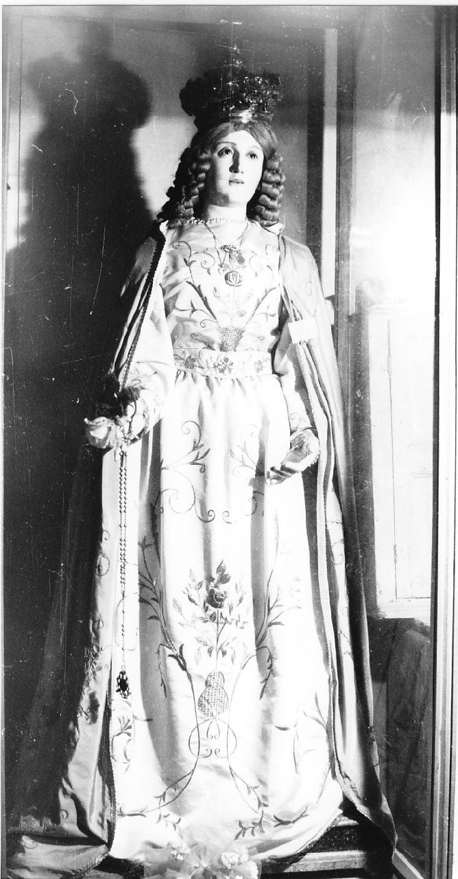 Madonna del Rosario (manichino, opera isolata) - bottega Italia meridionale, manifattura Italia meridionale (sec. XIX)