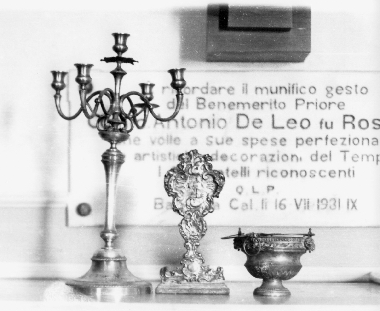 candelabro, serie - bottega napoletana (sec. XIX)