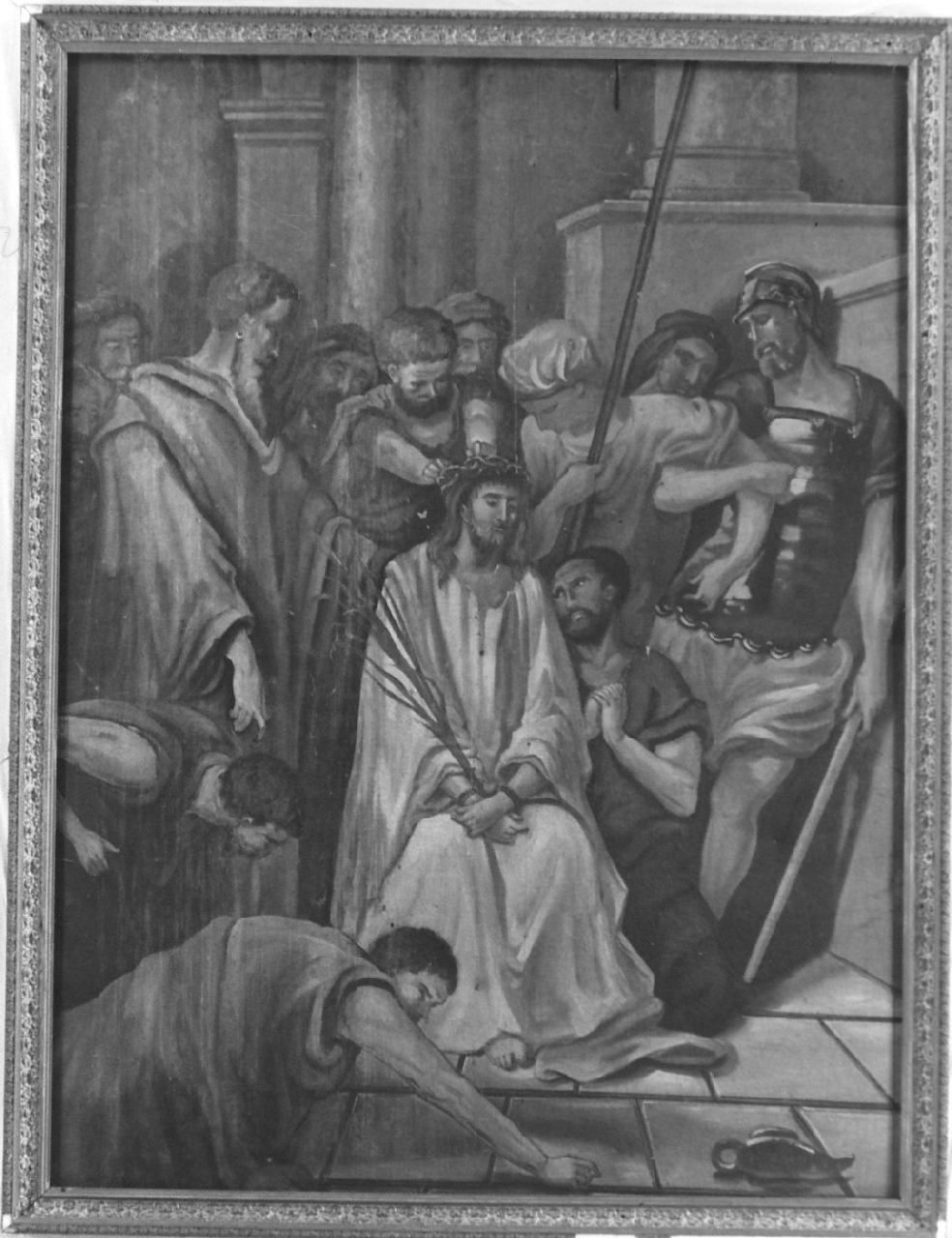 incoronazione di spine (dipinto, ciclo) di Bonaccorso Giuseppe (sec. XX)