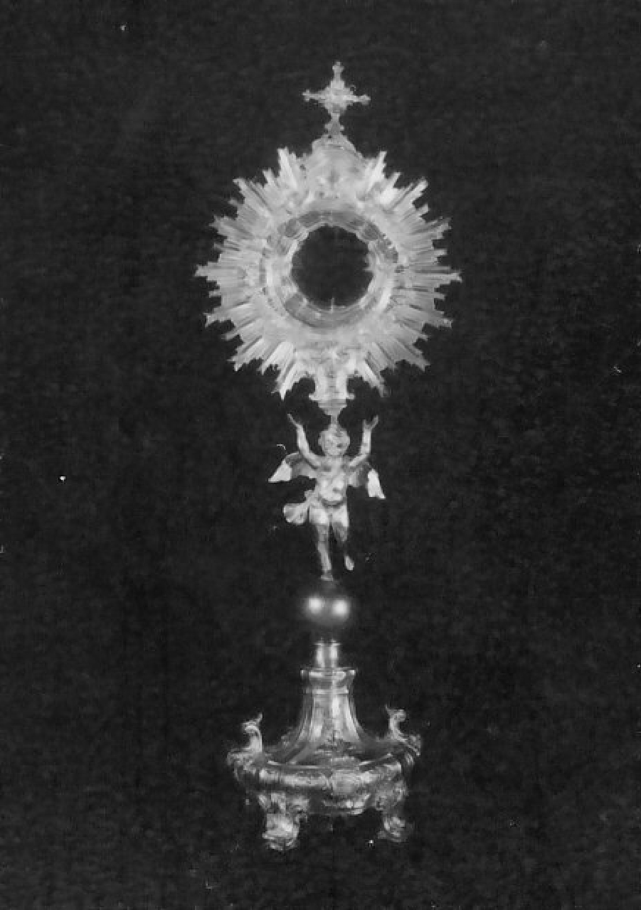 ostensorio - bottega napoletana (fine/inizio secc. XVIII/ XIX)