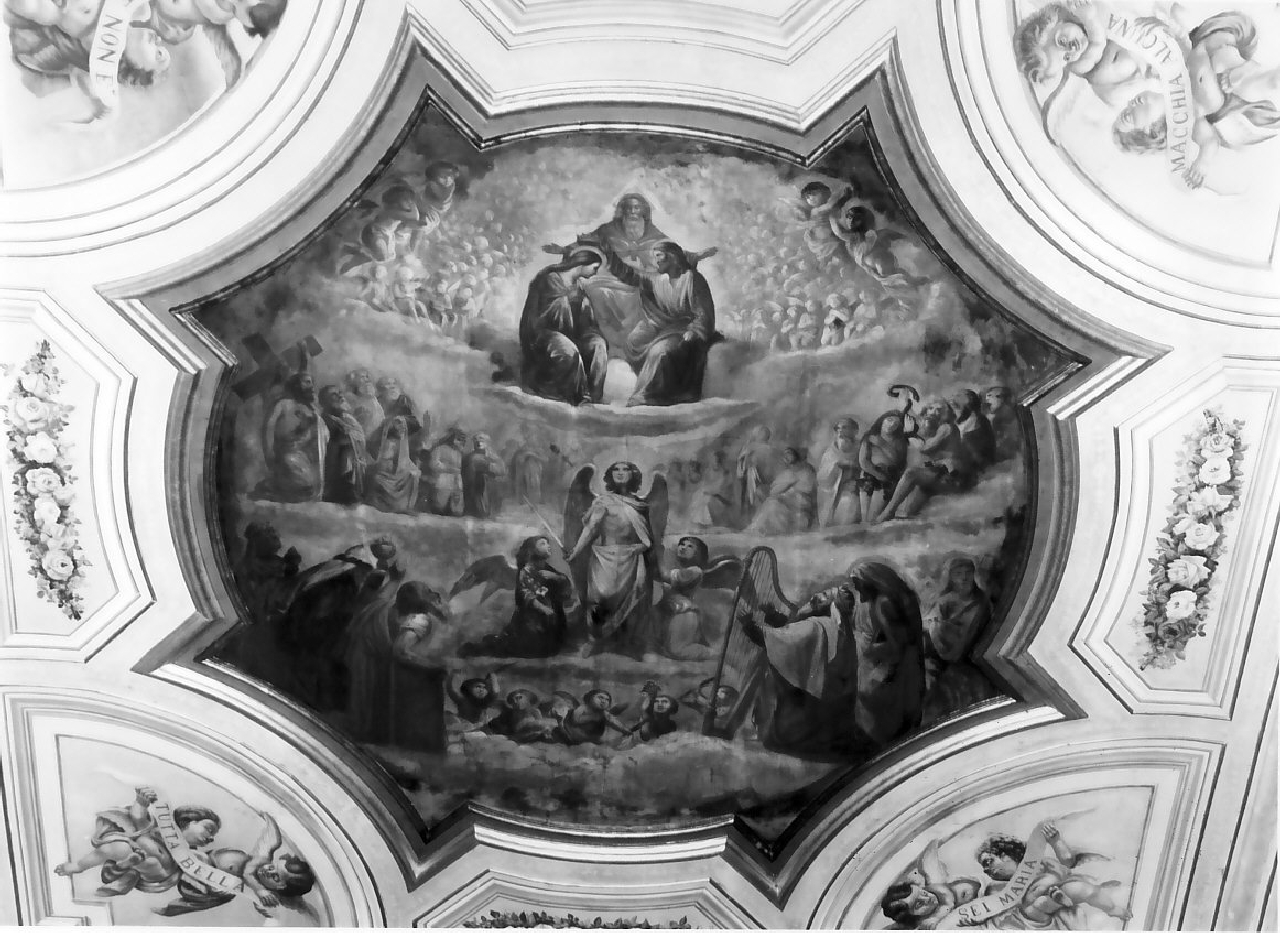 incoronazione di Maria Vergine (dipinto, opera isolata) - ambito Italia meridionale (sec. XIX)