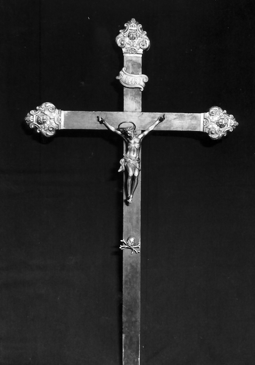 croce processionale, opera isolata - bottega Italia meridionale (metà sec. XIX)