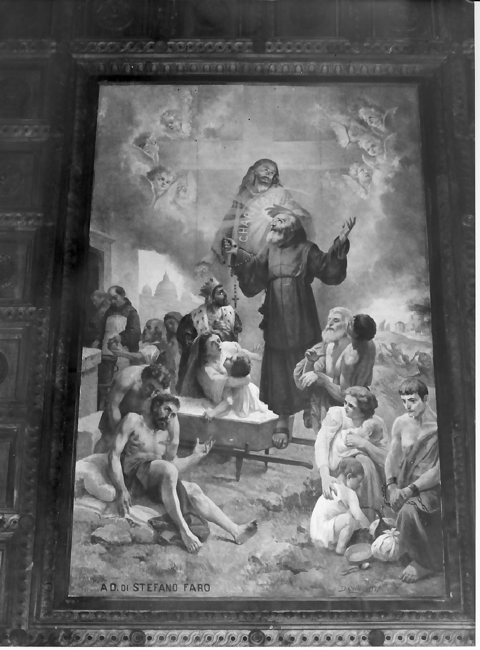 carità di San Francesco di Paola (dipinto, opera isolata) di Grillo Diego Antonio (sec. XX)