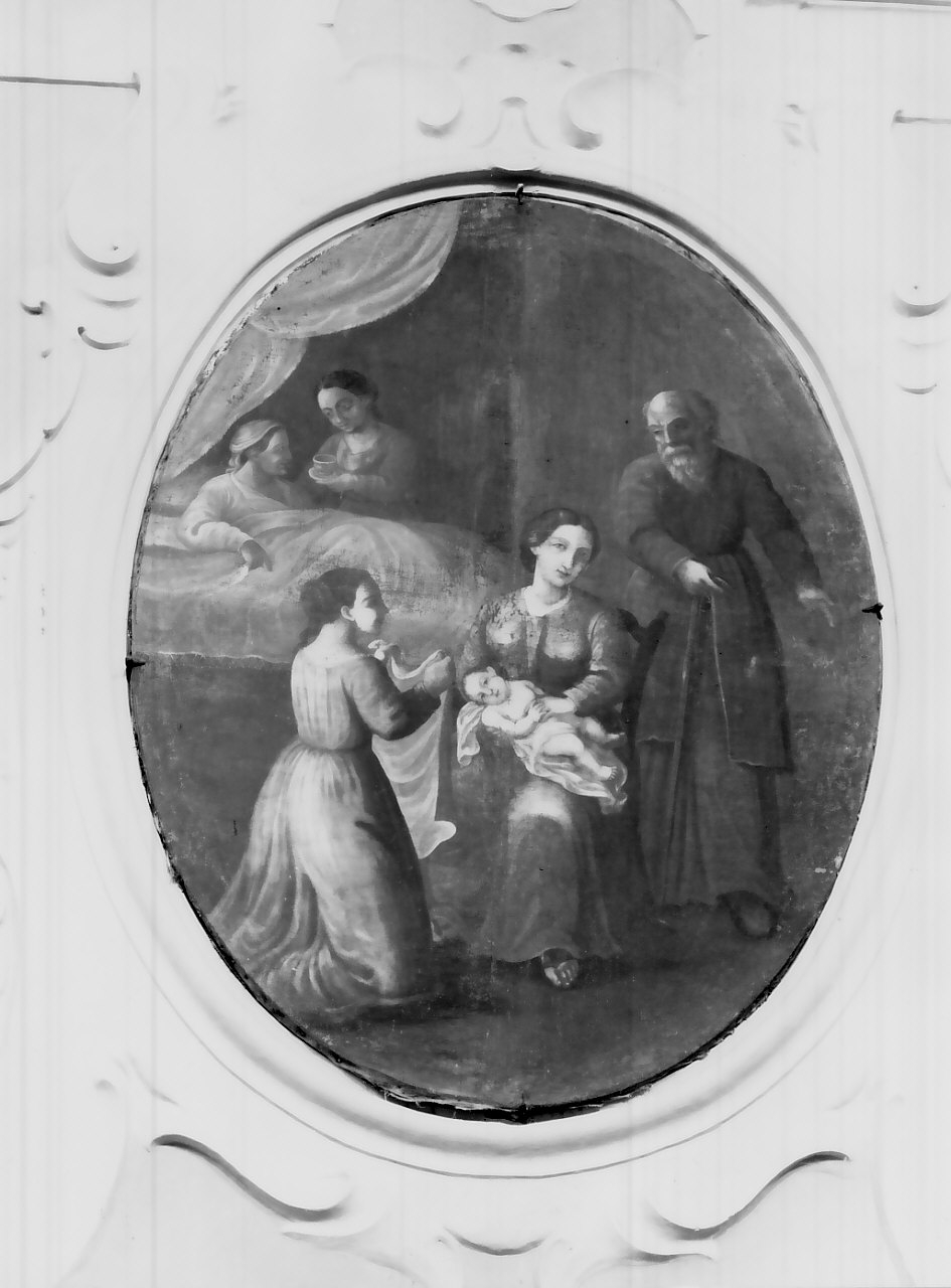 nascita di Maria Vergine (dipinto, opera isolata) - ambito calabrese (inizio sec. XIX)