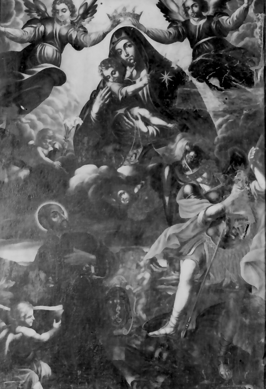 Madonna del Carmelo e santi (dipinto, opera isolata) - ambito Italia meridionale (sec. XVII)