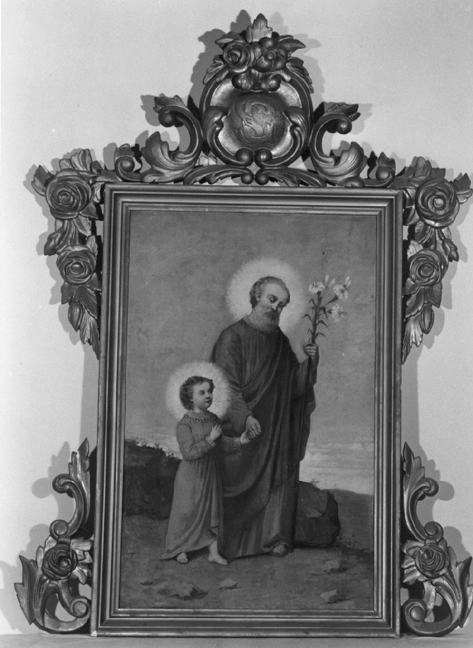 San Giuseppe e Gesù Bambino (dipinto, opera isolata) - ambito Italia meridionale (sec. XIX)