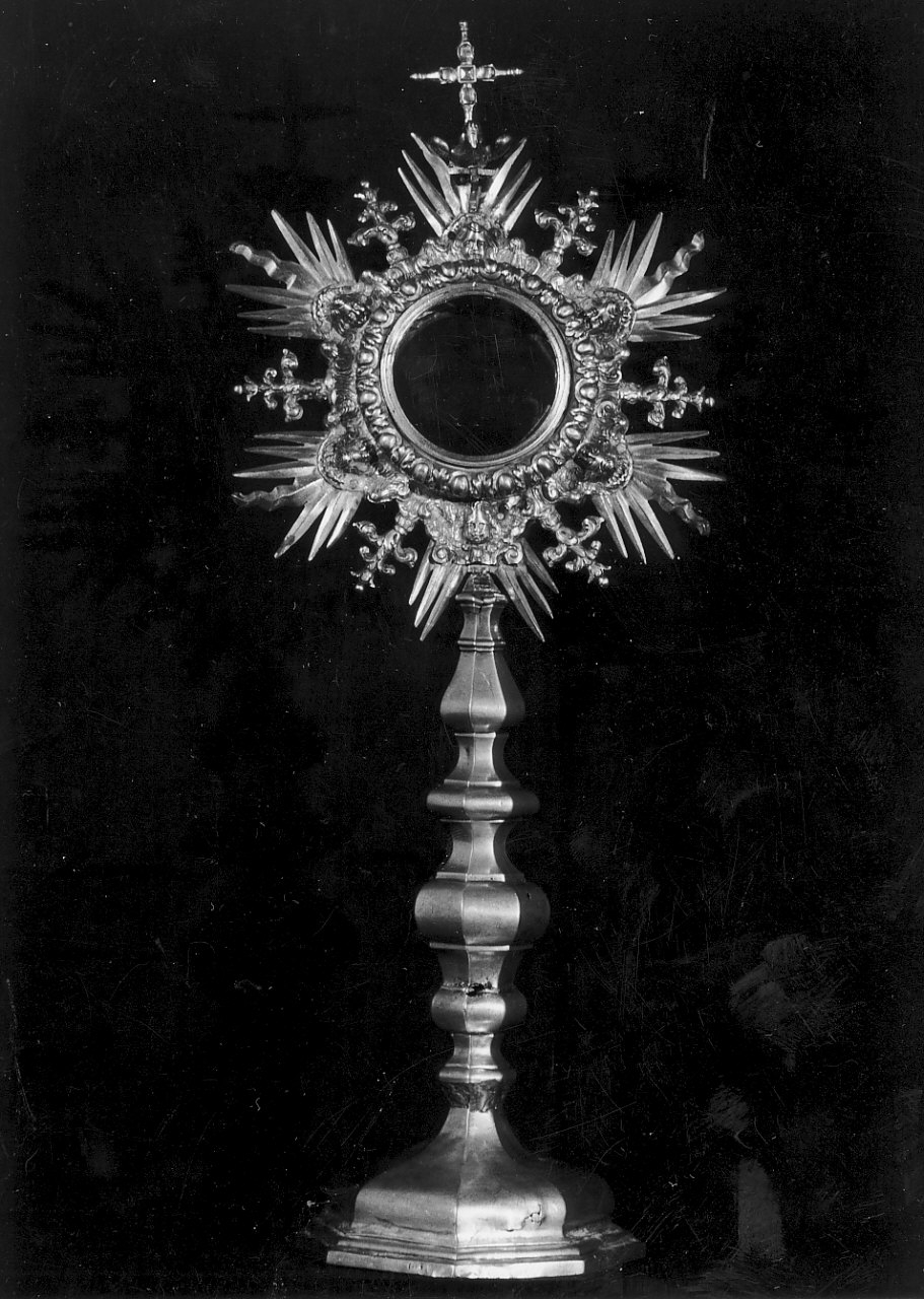 ostensorio - a raggiera, opera isolata - bottega Italia meridionale (sec. XVIII)
