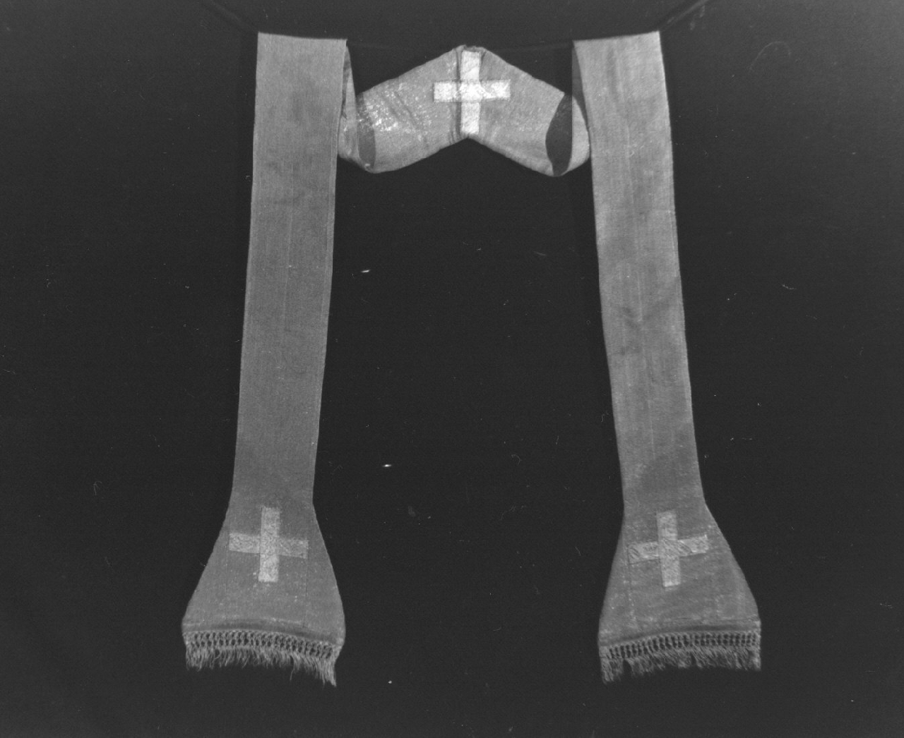 stola, elemento d'insieme - manifattura catanzarese (fine/inizio secc. XVII/ XVIII)