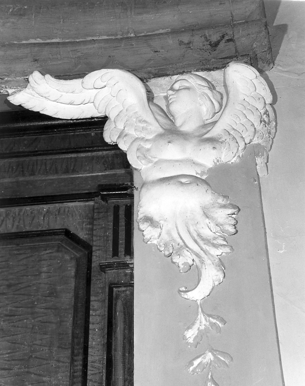 angelo (decorazione plastica, opera isolata) - bottega Italia meridionale (sec. XIX)