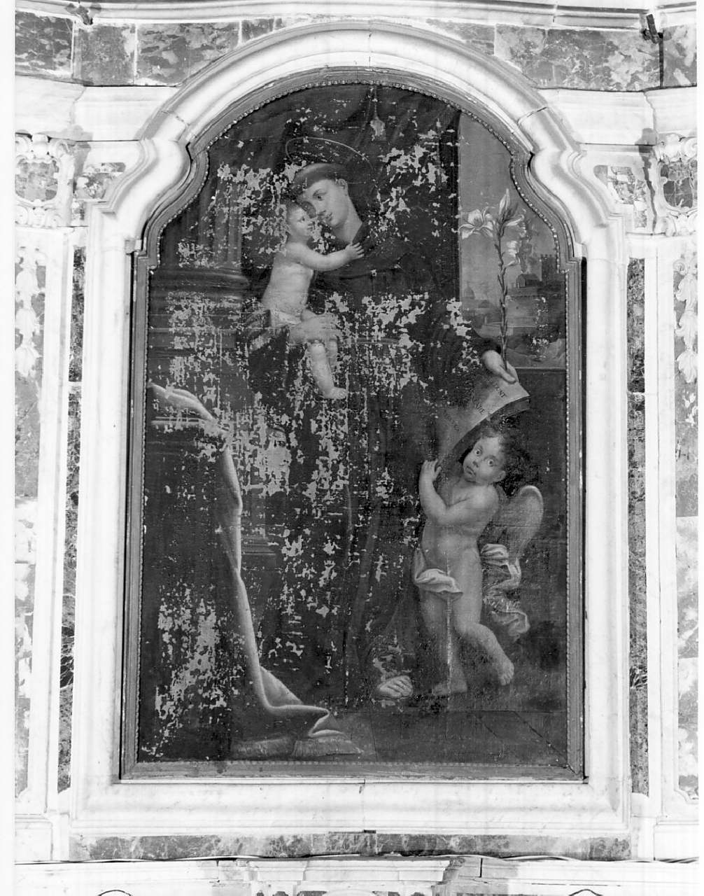 Sant'Antonio da Padova con il bambino (dipinto, opera isolata) - ambito Italia meridionale (prima metà sec. XIX)
