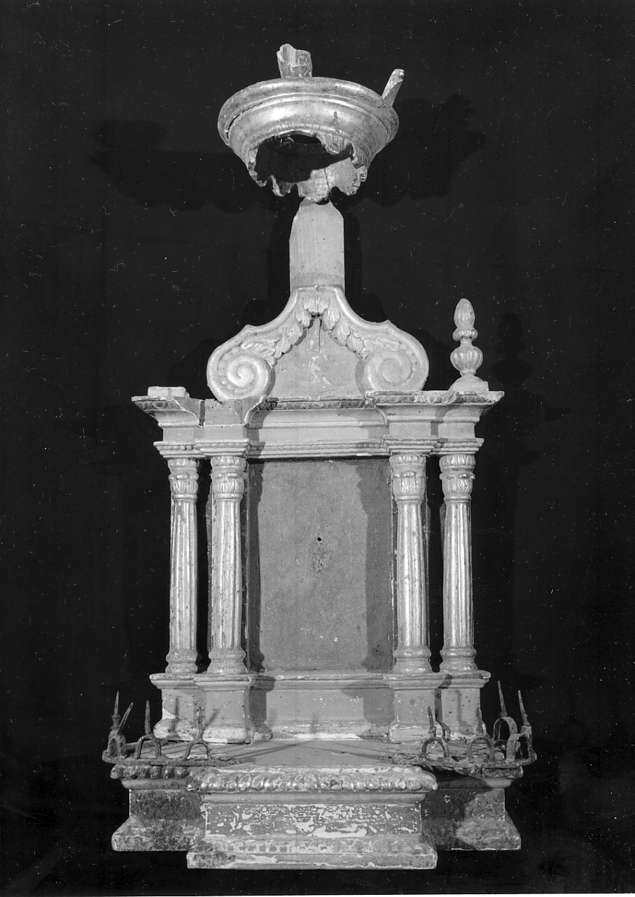 baldacchino di tronetto per esposizione eucaristica, opera isolata - bottega Italia meridionale (sec. XIX)