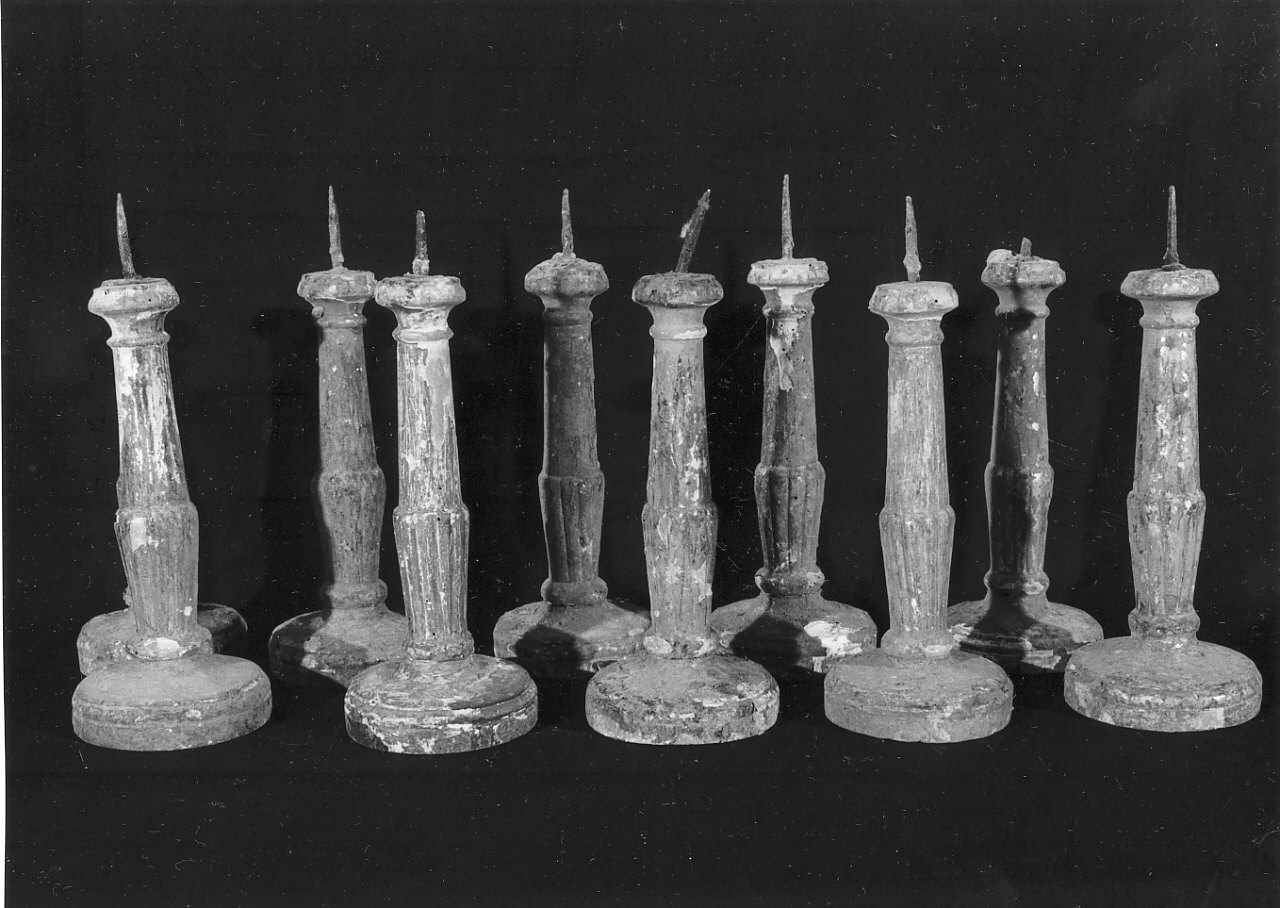candeliere, serie - bottega Italia meridionale (sec. XIX)