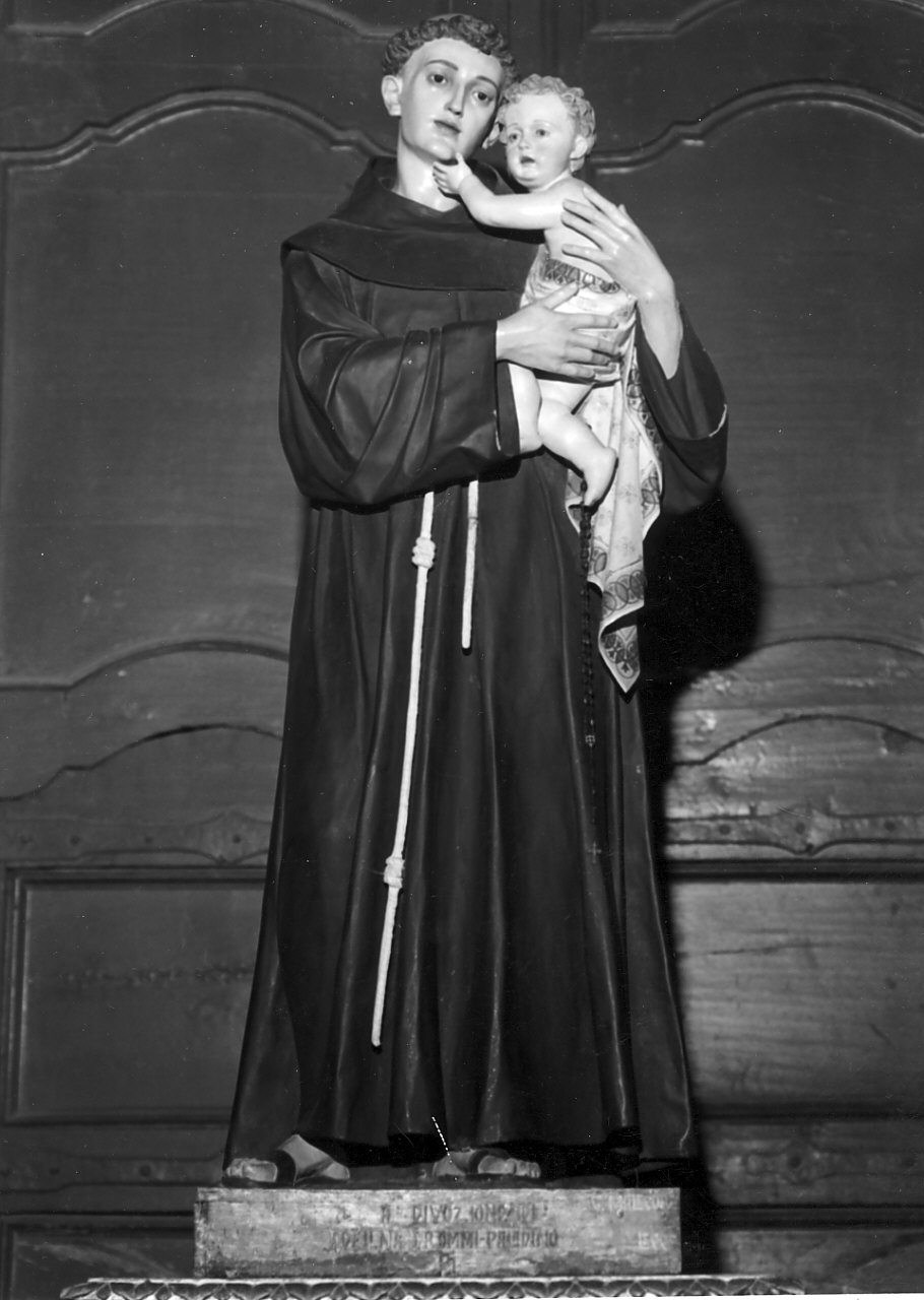 Sant'Antonio da Padova (statua, opera isolata) di Malecore Giuseppe (inizio sec. XX)