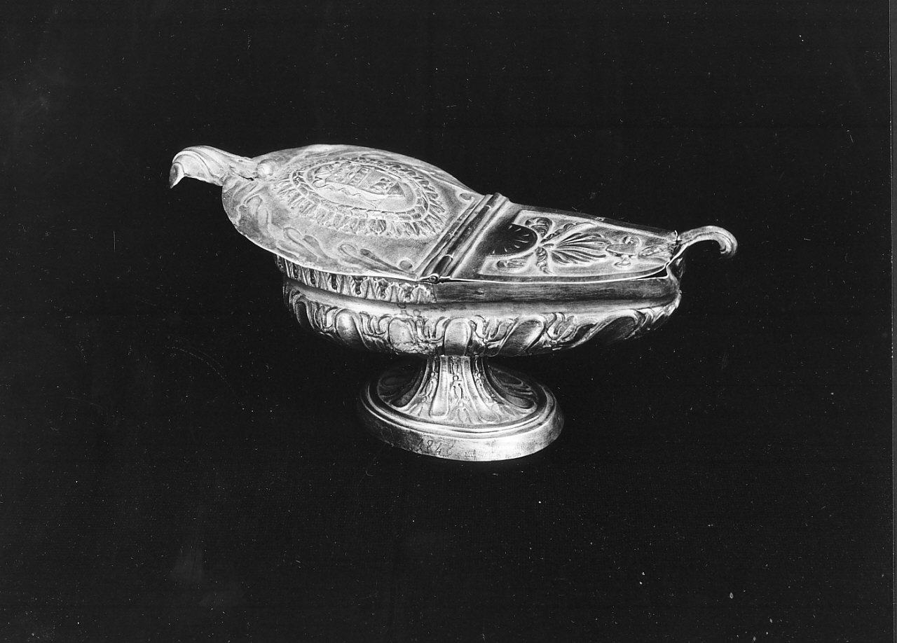 navicella portaincenso, opera isolata - bottega napoletana (sec. XIX)