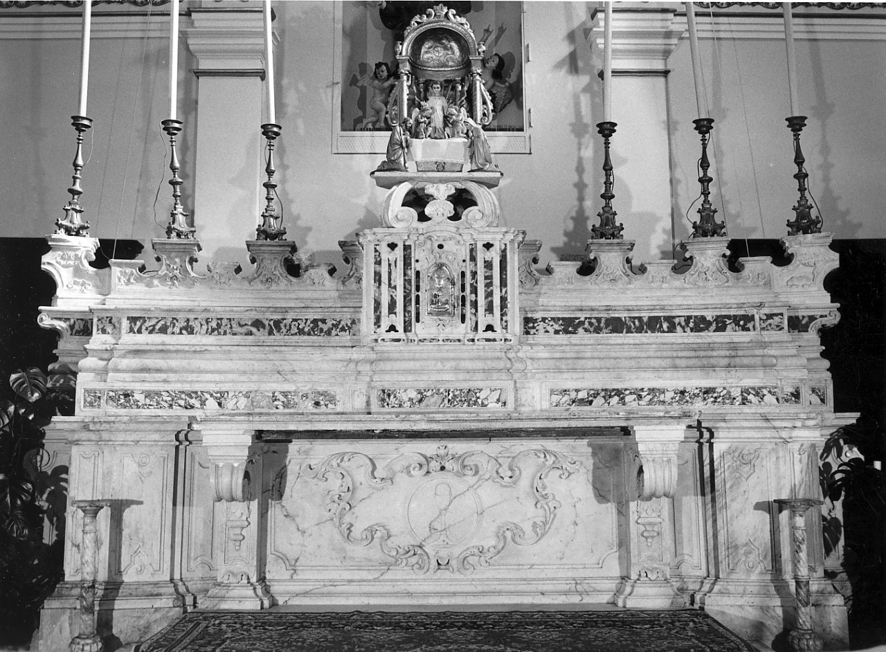 altare maggiore, opera isolata - bottega Italia meridionale (fine/inizio secc. XVIII/ XIX)