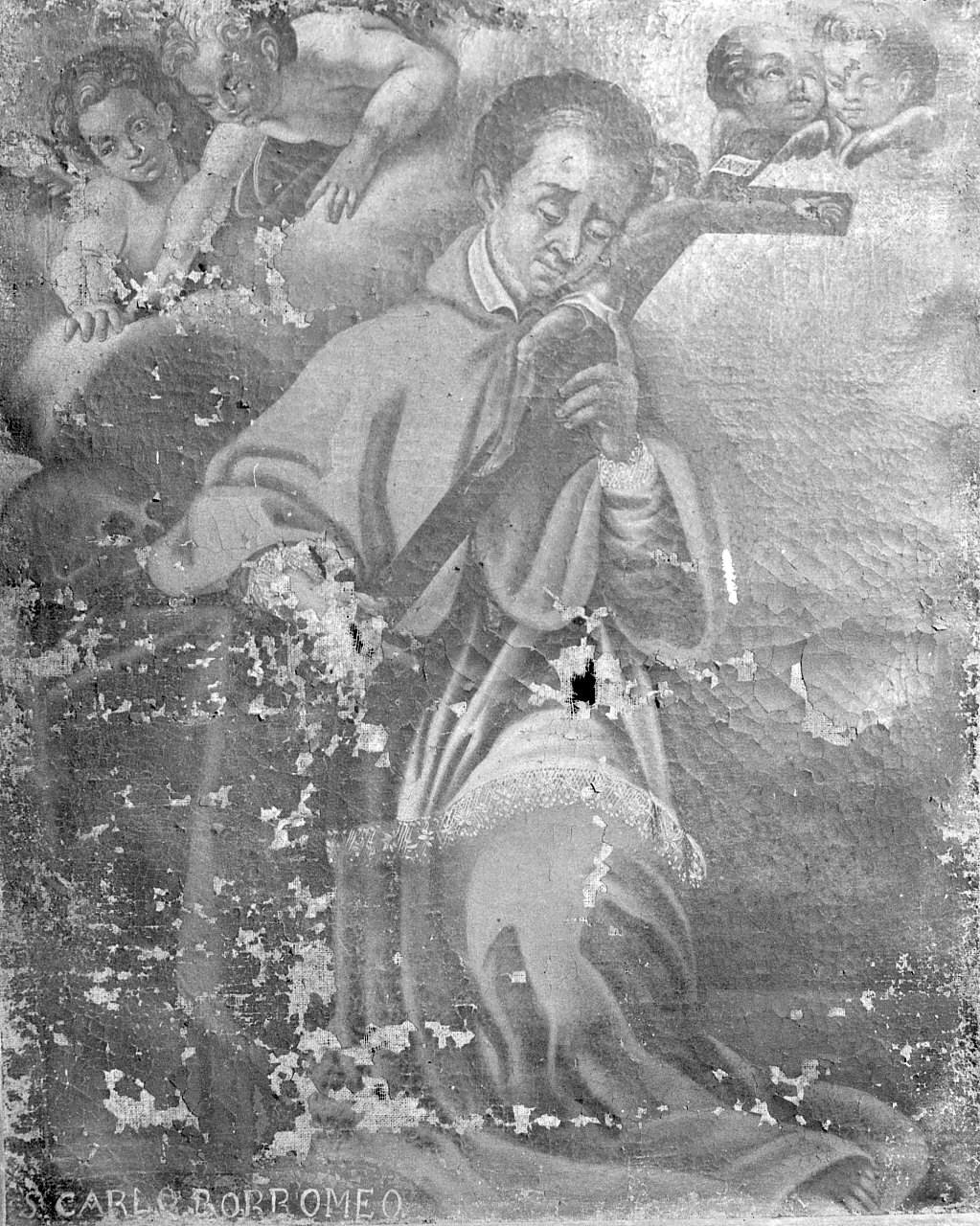 San Carlo Borromeo (dipinto, opera isolata) - ambito Italia meridionale (sec. XVIII)