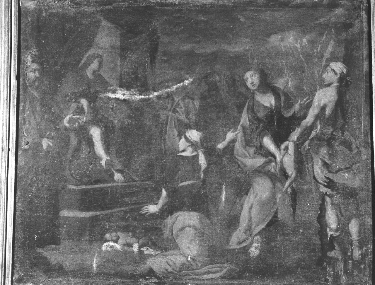 Giudizio di Salomone (dipinto, opera isolata) - bottega Italia meridionale (prima metà sec. XVIII)