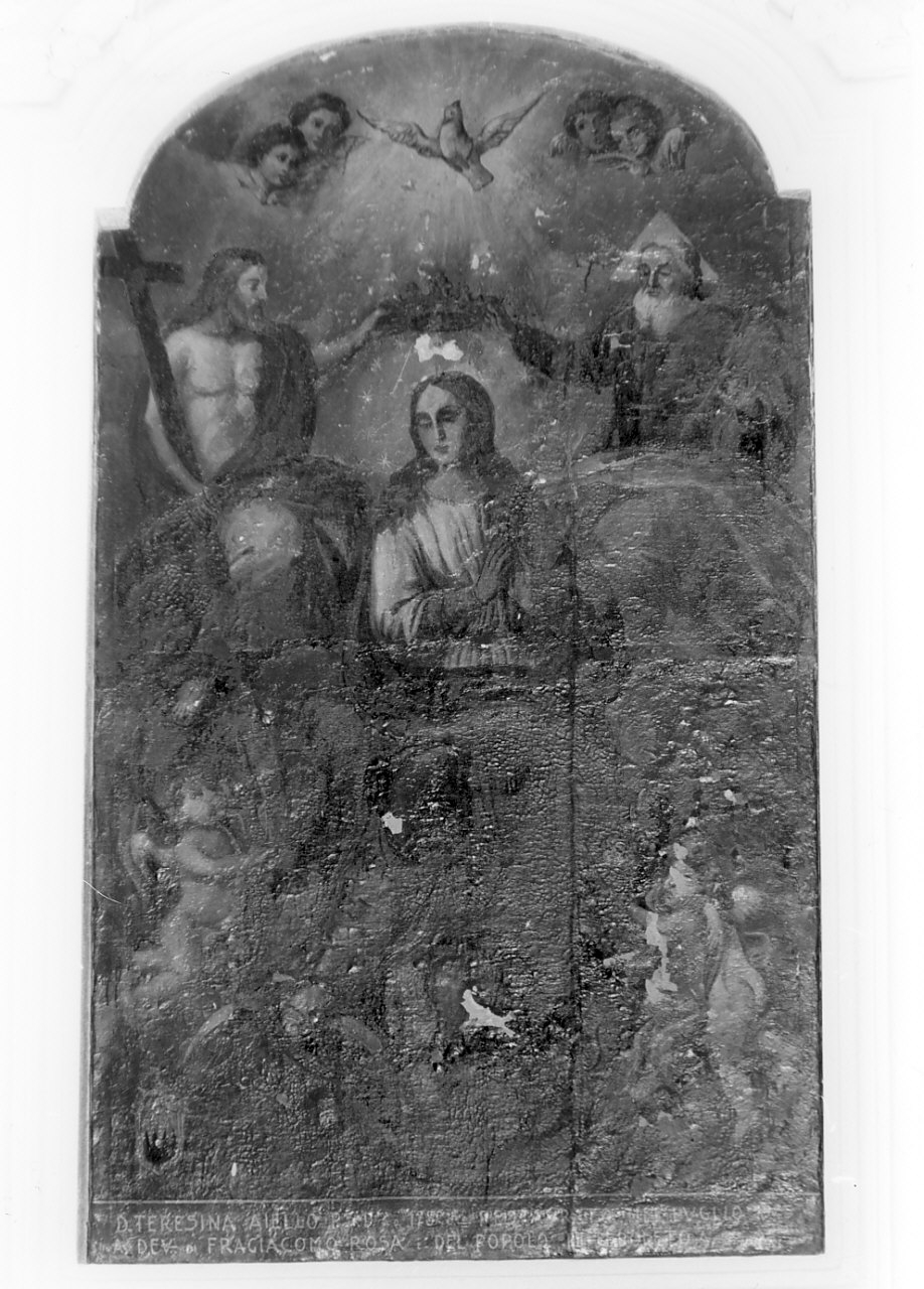 incoronazione di Maria Vergine (dipinto, opera isolata) - ambito Italia meridionale (sec. XVIII)