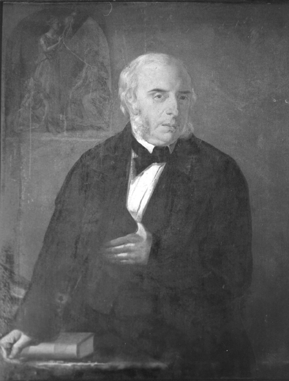 dott. Nicola Aly, ritratto d'uomo (dipinto, opera isolata) - ambito calabrese (metà sec. XIX)