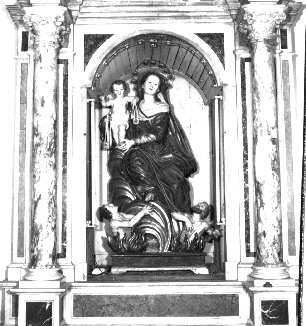 Madonna del Carmelo (statua, opera isolata) di Regio Raffaele (sec. XIX)