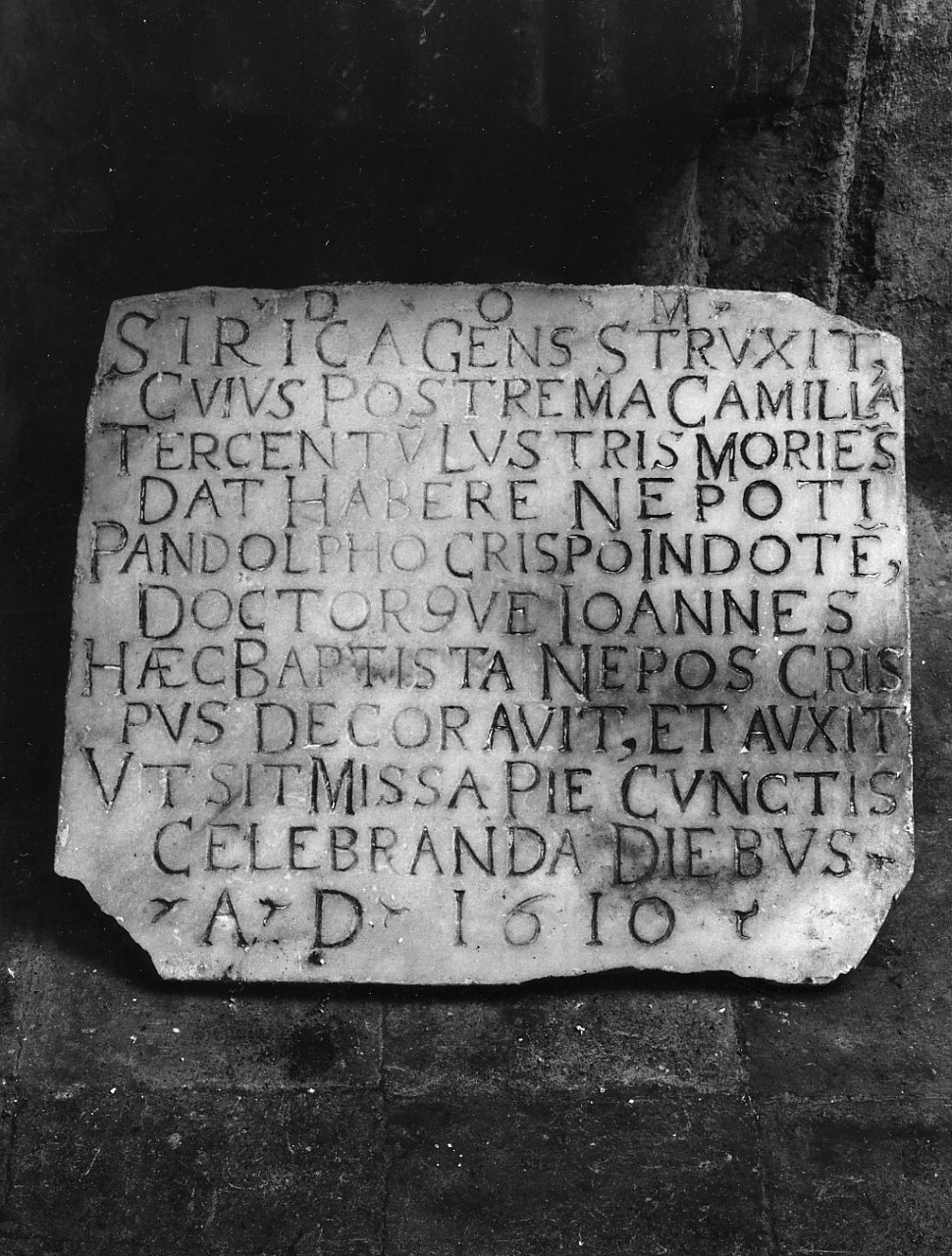 lapide, opera isolata - bottega calabrese (sec. XVII)