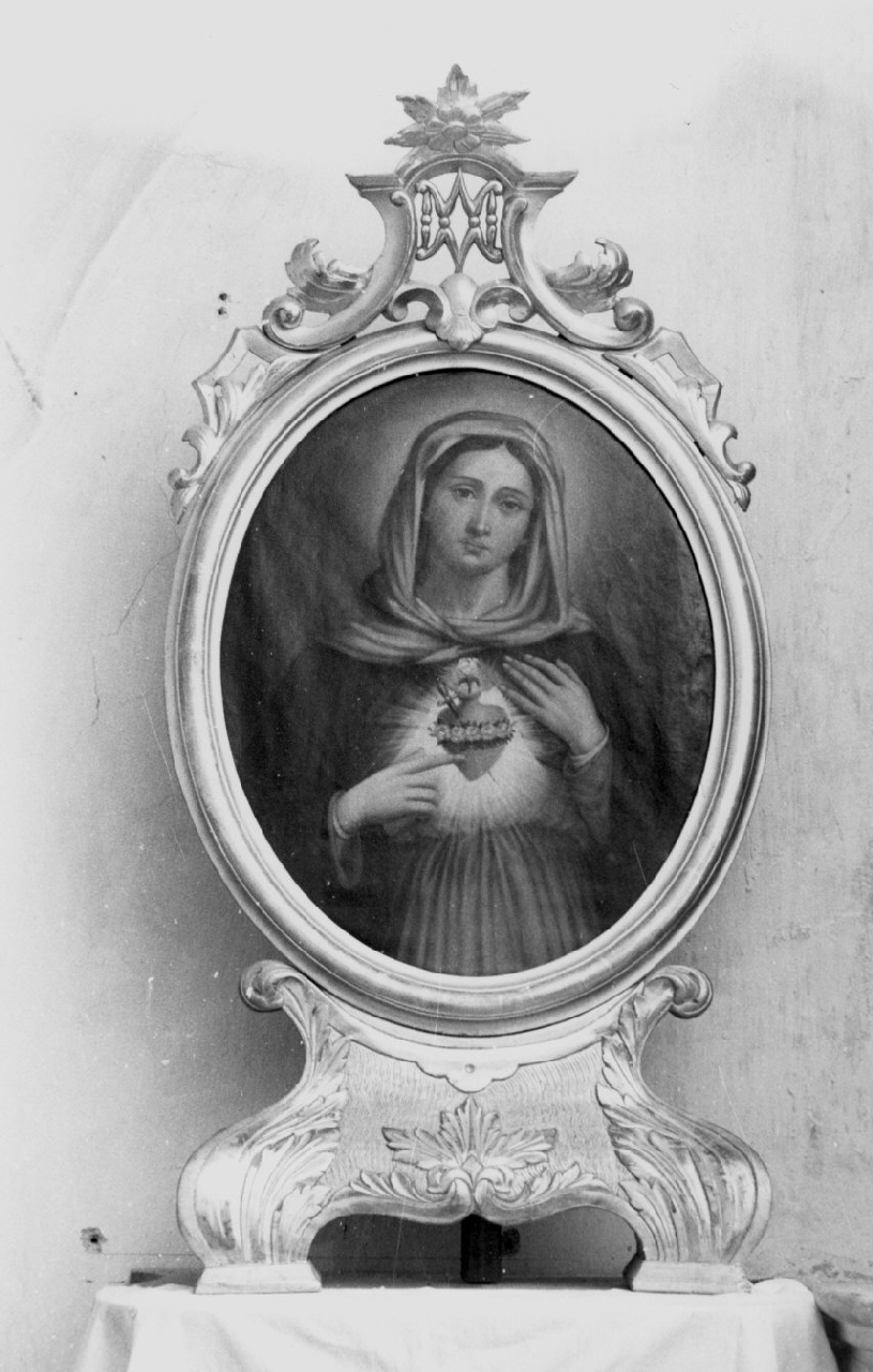 Sacro Cuore di Maria (dipinto, opera isolata) - ambito napoletano (sec. XIX)