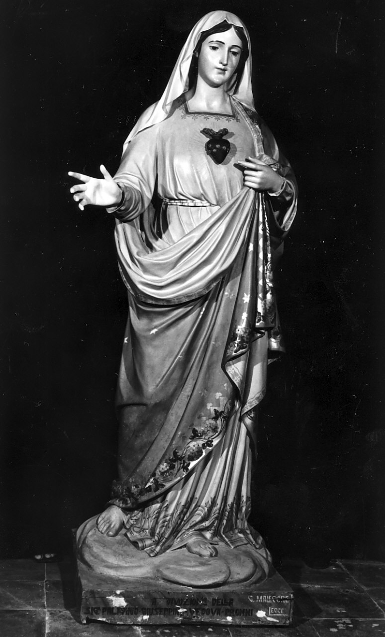 Sacro Cuore di Maria (statua) di Malecore Giovanni, Malecore Giuseppe (sec. XX)