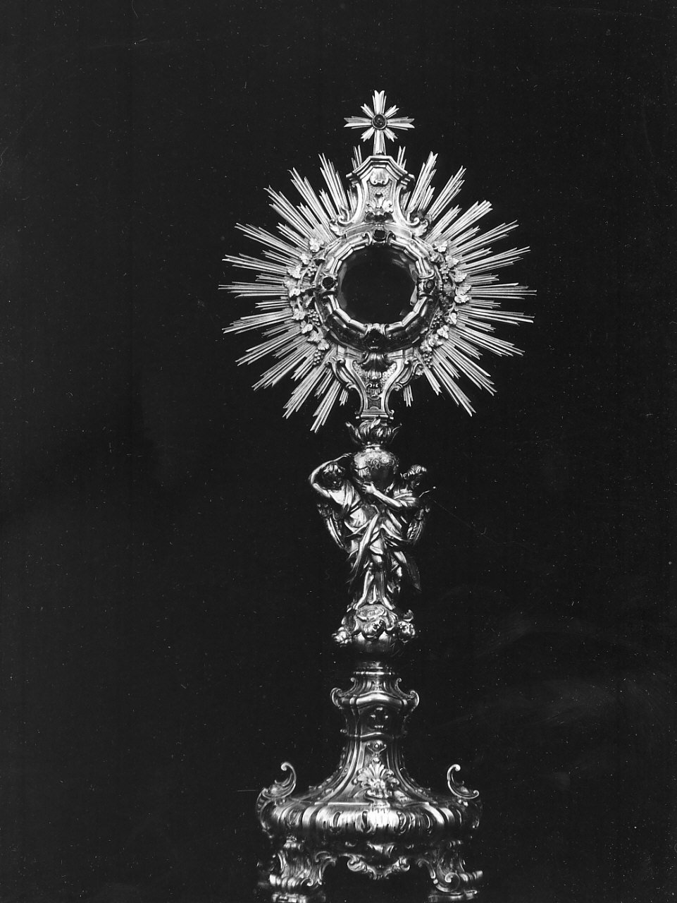 ostensorio - a raggiera, opera isolata - bottega napoletana (sec. XVIII)